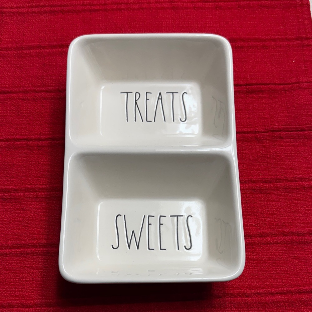 Rae Dunn artisan collection White Ceramic Treats and Sweets Dish